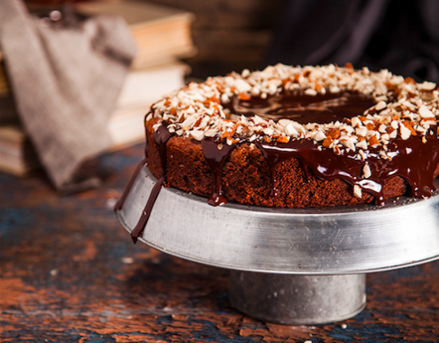 עוגת שוקולד שקדים. צילום: אסף אמברם