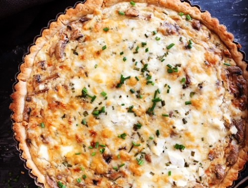 קיש פטריות, גבינות ועירית